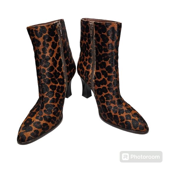 Matisse Eclair Leopard Cowhair Booties Women's 7.5 M - Picture 4 of 15